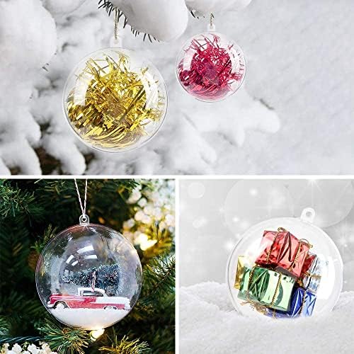 AGM 20Pcs Clear Fillable Hanging Ornaments