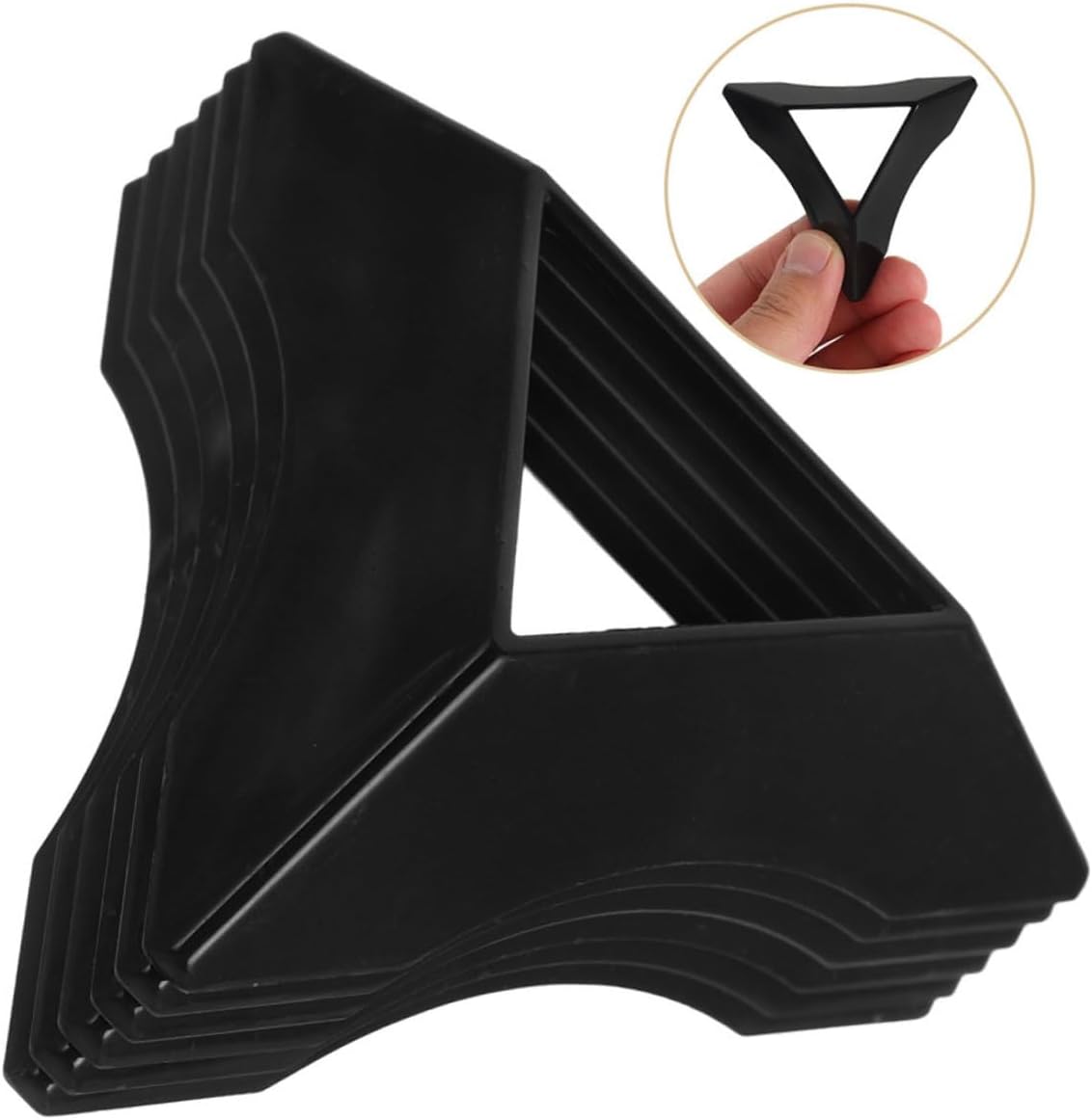 Cabilock 10pcs Transparent Triangle Cube Holders for Organized Storage and Display