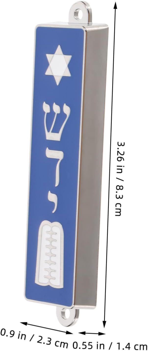 Garneck Metal Mezuzah Scroll with Hebrew Text for Door