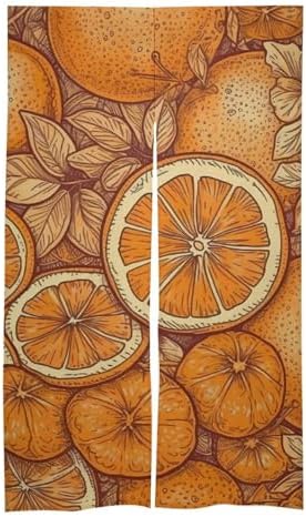 Japanese Noren Door Curtain Sliced Fruit Design 34x57