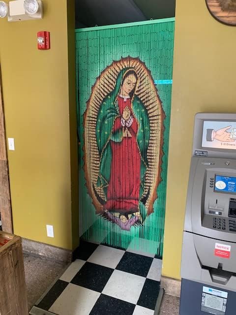 ABeadedCurtain 125 Strand Virgin Mary Beaded Curtain Handmade with 4000 Beads
