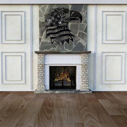 Patriotic Bald Eagle American Flag Metal Wall Art 40 Inch