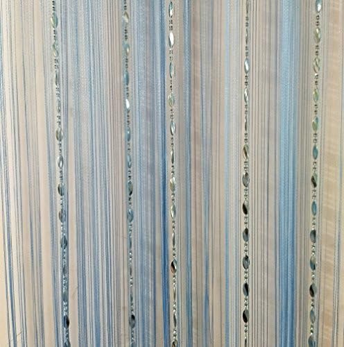 Ave Split Sky Blue 25 Decorative Curtain Panels