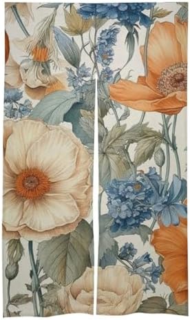 Japanese Noren Door Curtain with Scenic Design