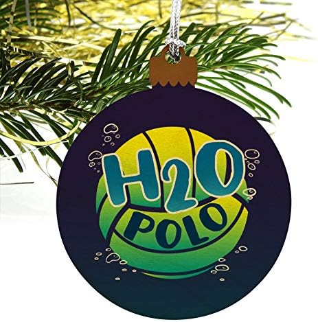 Graphics And More Water Polo Ball H2O Wood Christmas Ornament