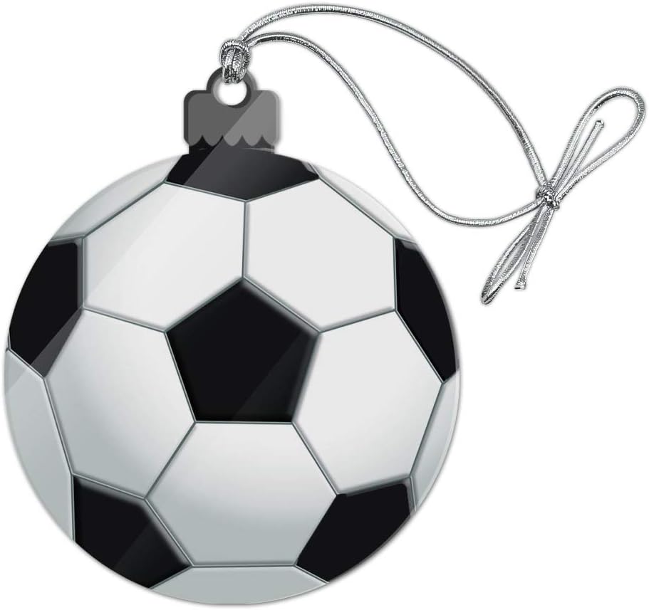 Soccer Ball Football Acrylic Christmas Ornament