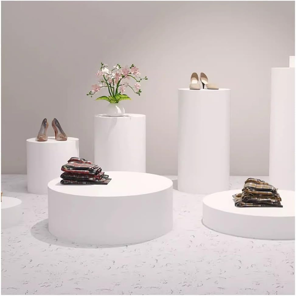 White Round Display Plinth Stand for Home Decor