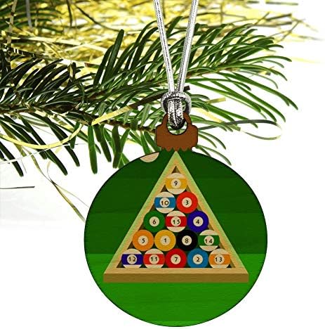 Graphics More Mini Wood Pool Table Christmas Ornament
