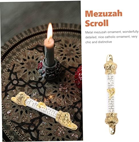Jewish Mezuzah Scroll Door Ornament Metal Decor Case