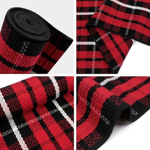 OJIA Christmas Front Door Mat 2X43 Red Buffalo Plaid