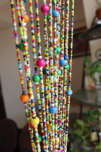 Mango Gifts Boho Beaded Curtain with Jingle Bells