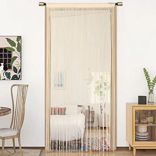 Boho Fringe Door Curtain with Tassel and String 39x79in