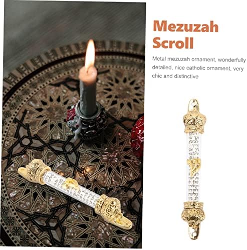 Jewish Mezuzah Metal Scroll Holder for Door Decor