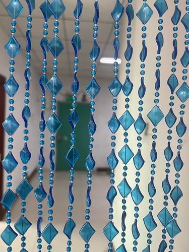 ZiDeTang Acrylic Maple Leaves Beaded Curtain Panel