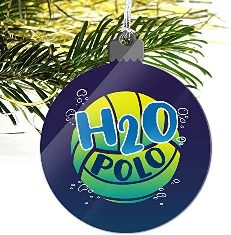 Graphics And More Water Polo Ball H2O Acrylic Christmas Ornament