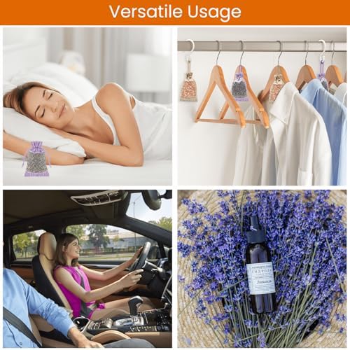 Homode Cedar Wood Blocks and Lavender Sachets - Pack of 10