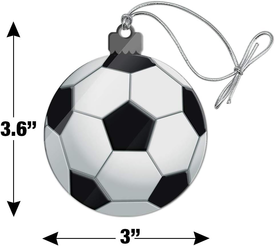 Soccer Ball Football Acrylic Christmas Ornament