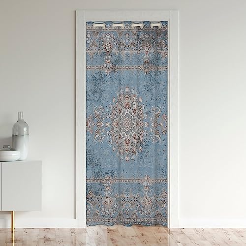 Boho Velvet Door Curtain with Mandala Design