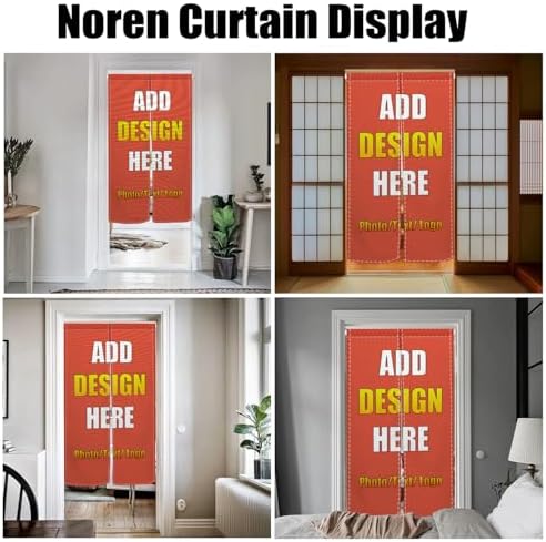Custom Door Curtain Noren with Photo Text Logo 34x60