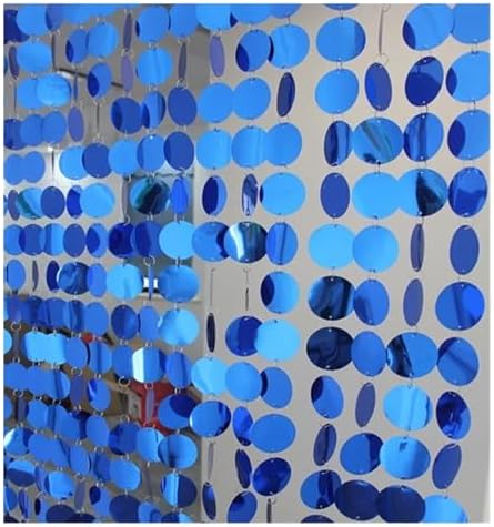 Blue PVC Sequins Curtain 5 Strips 180cm