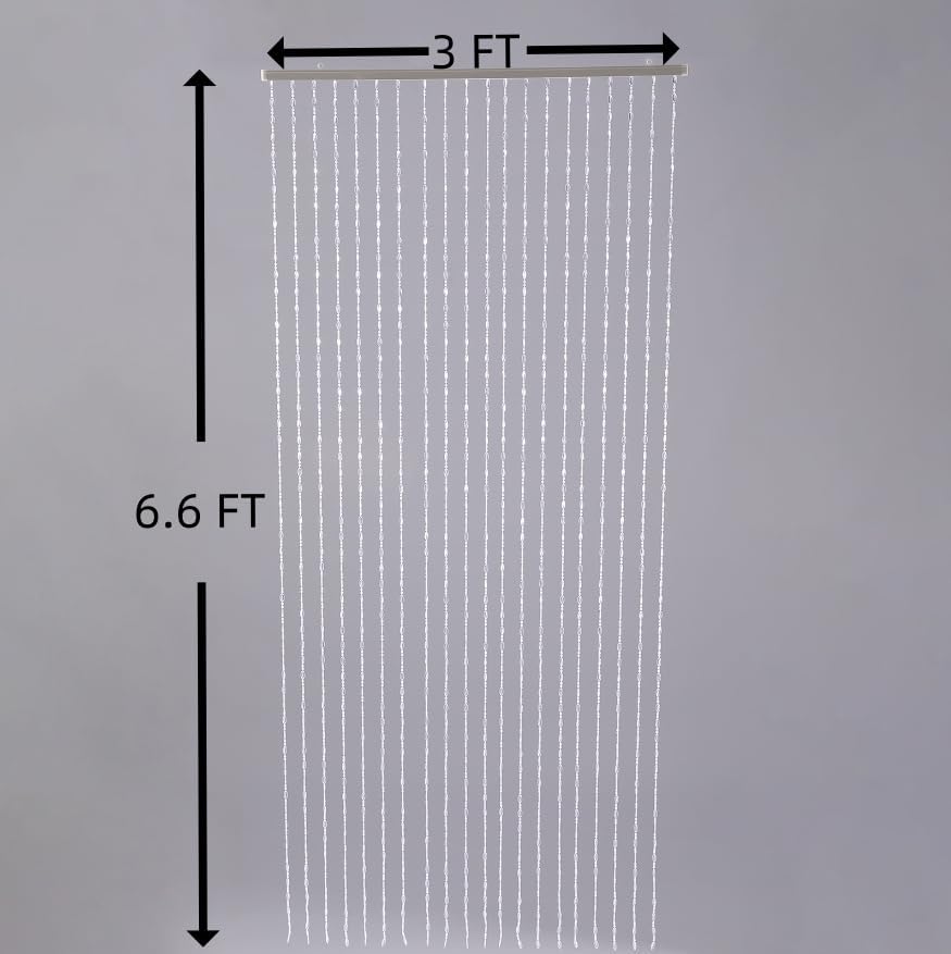 Clear Plastic Beaded Curtains for Doorways and Windows
