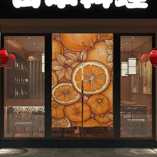 Japanese Noren Door Curtain Sliced Fruit Design 34x57