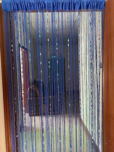 ZiDeTang Door Curtain with Beaded Tassel and Buckles