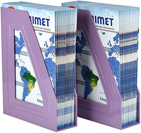 Acrimet Magazine File Holder 2 Pack Solid Purple