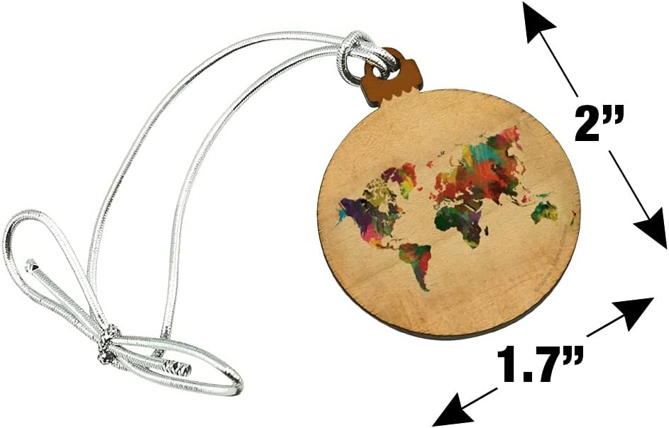 GRAPHICS AND MORE Rainbow World Globe Mini Ornament