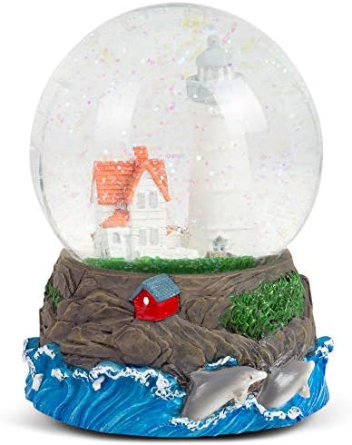 Elanze Designs Cape Cod Lighthouse Musical Snow Globe