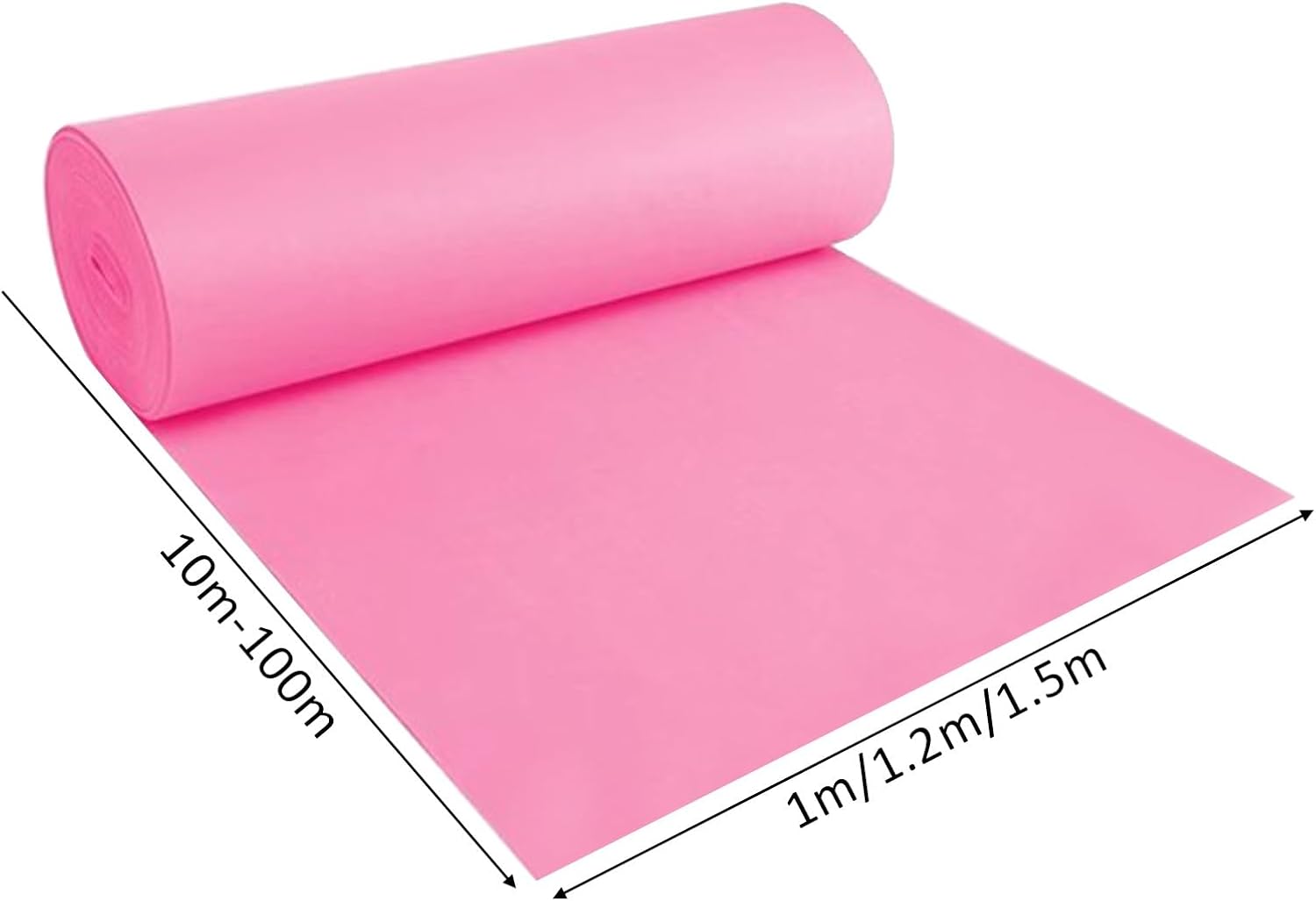 Pink Wedding Carpet Non Slip Bridal Walkway Runner Rug 12x30m