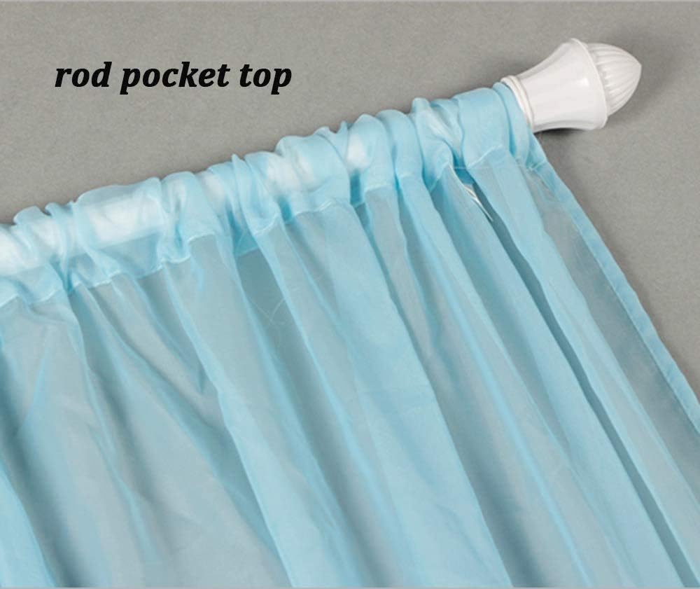 PureAqu Rod Pocket Sheer Curtain Panel Floral Birds Design