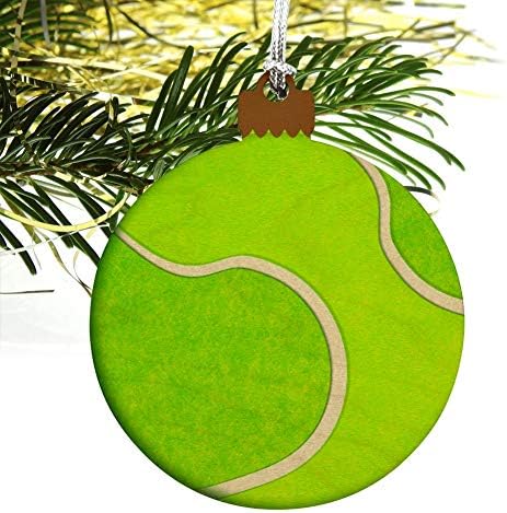 Tennis Ball Wood Christmas Tree Holiday Ornament