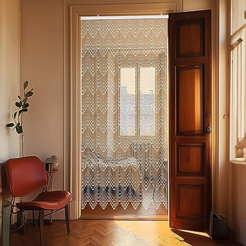 Crystal Beaded Curtain - White 355 x 79 Inches