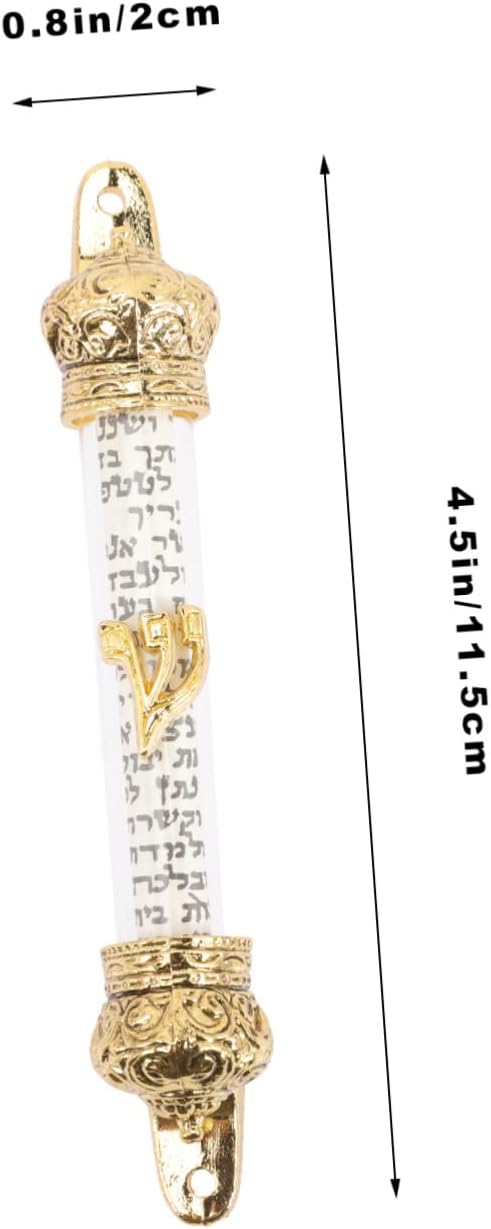 Religious Mezuzah with Crown Design for Home Blessing Protection