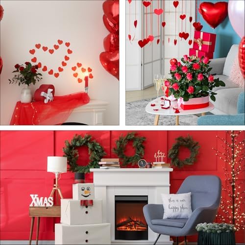 MECCANIXITY Pink Felt Hearts 20 Pack Hanging Decorations