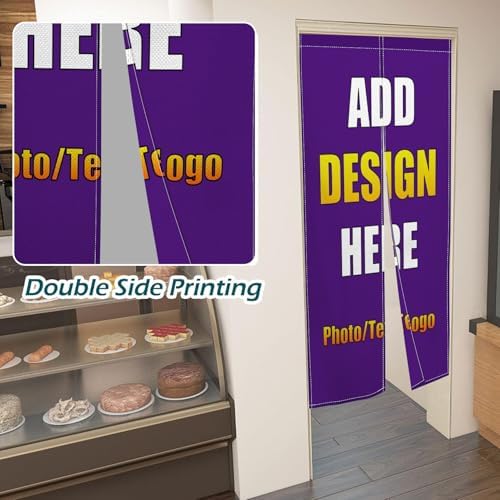 Custom Noren Curtain with Photo and Logo 283 x 472