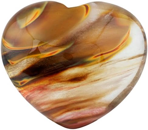 Rockcloud 16 Inch Cherry Quartz Heart Worry Stone