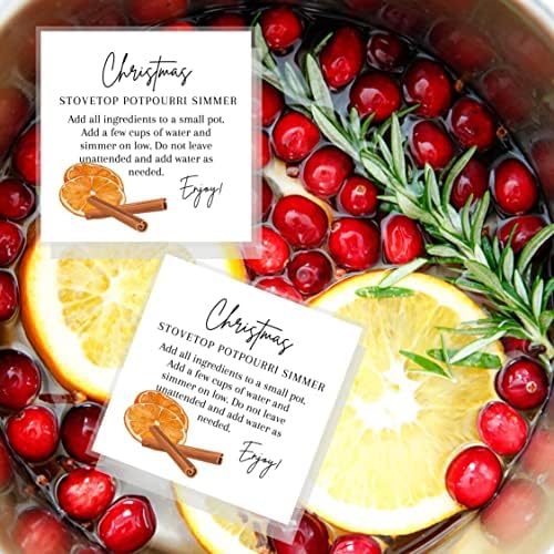 Crafters Cup Christmas Stovetop Potpourri Simmer Cards 30 Pack