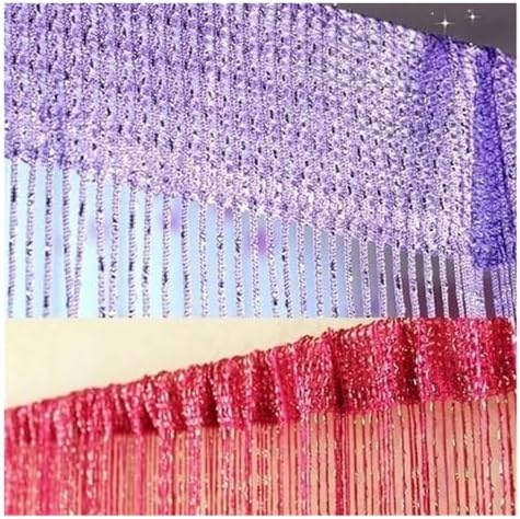 Shiny Tassel Doorway Curtain 95x200CM Blue