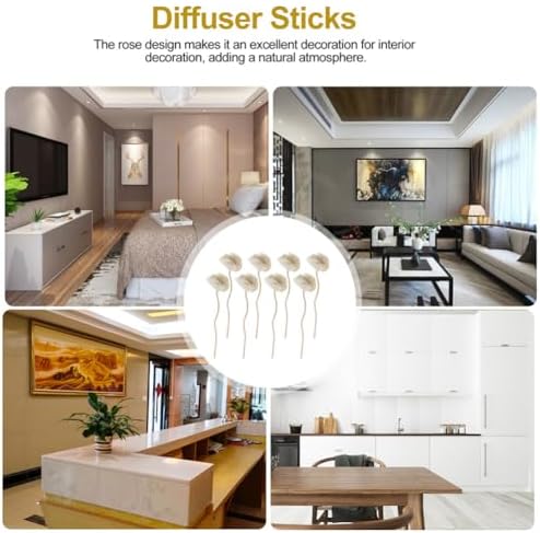 Alipis Flower Reed Diffuser Sticks - 9pcs for Home and Office Aromatherapy