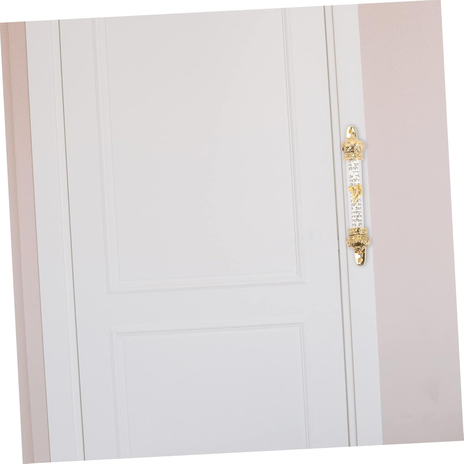 BESTOYARD Delicate Metal Mezuzah with Scroll for Home Blessing