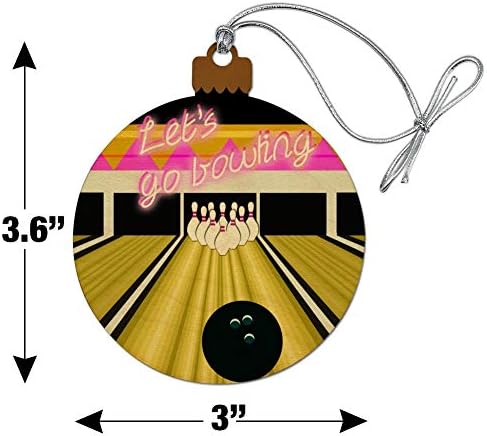 Graphics And More Bowling Alley Ball Pins Wood Ornament