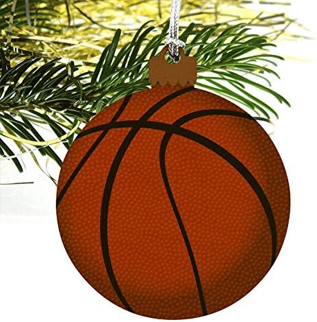 Graphics More Basketball Ball Wood Christmas Ornament