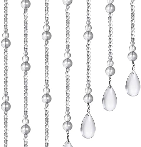 Crystal Glass Beaded Curtain for Doorway Arched Valance 40 Strings