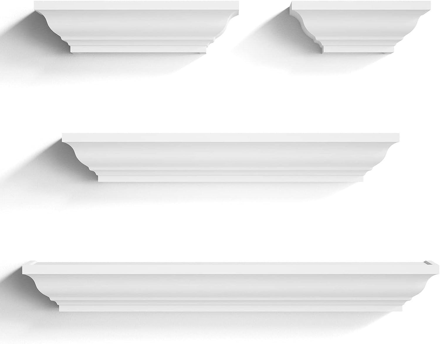 SRIWATANA White Floating Shelves Set of 4 24 Inch