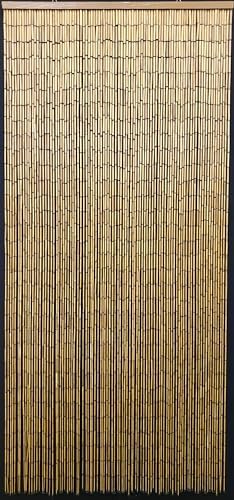 ABeadedCurtain Real 125 Strand Bamboo Beaded Curtain with Hanging Hardware