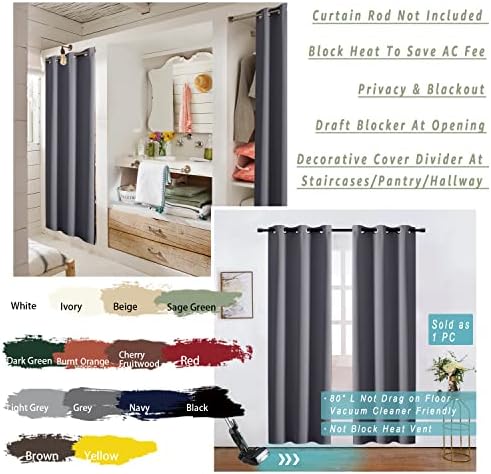 XTMYI Thermal Insulated Curtains for Winter - Dark Grey