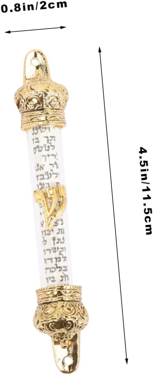 Jewish Mezuzah Door Decor Metal Scroll Blessing Decor