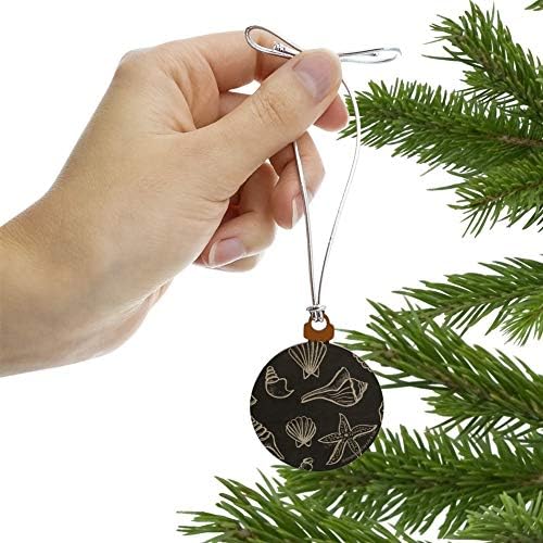 GRAPHICS MORE Seashells Mini Wood Christmas Ornament
